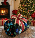 Anishinaabe Enchantment Black Floral Plush Throw Blanket